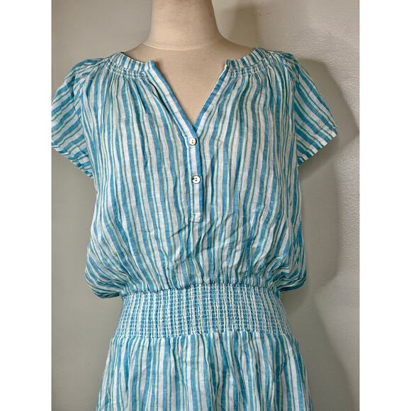 Rails Size XL Augustine Blue Laguna Stripe Mini Dress New With Tags - Picture 4 of 16